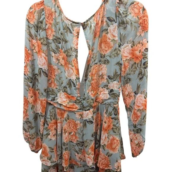 Hello Molly Miami Loves Dress Mint-            V-Neck Ruffle Dress - Picture 10 of 13